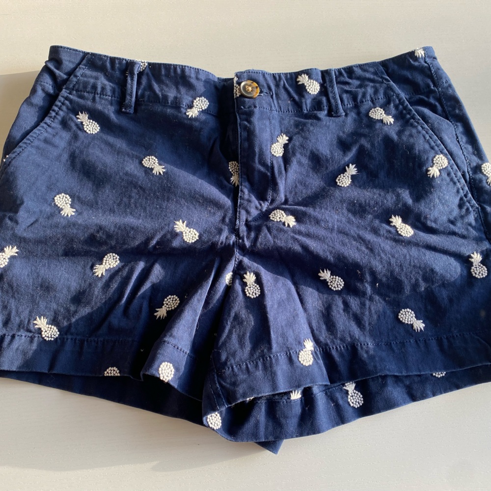 Loft Womens 8 Blue Pineapple Shorts